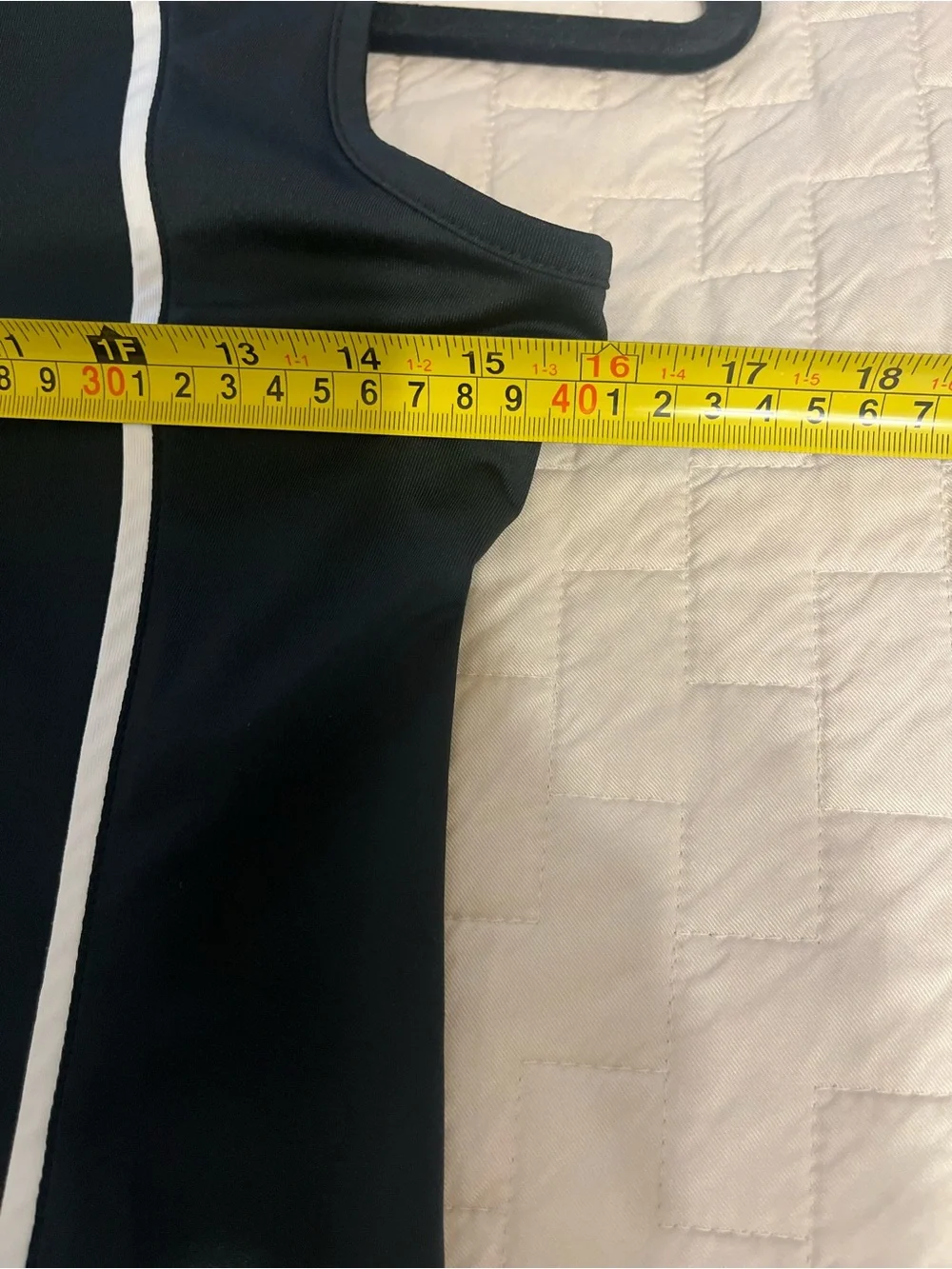 Tail Black Sleeveless Zip Polo golf or athletic Dress with White Piping-XS